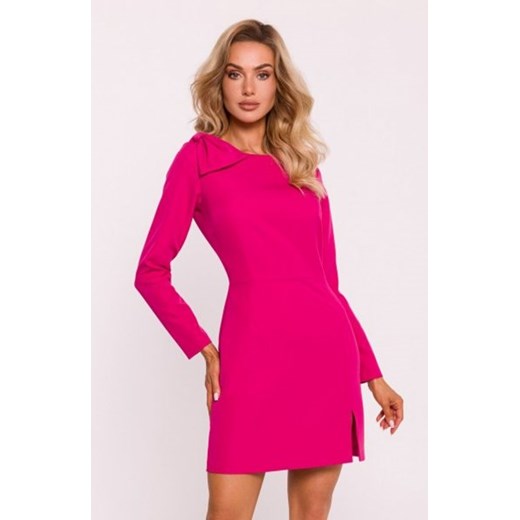 Moe sukienka z kokardą na ramieniu fuksja M814 ze sklepu intimiti.pl w kategorii Sukienki - zdjęcie 187875374
