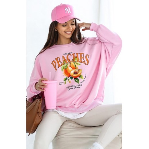 Ocieplana bluza damska peaches różowa ze sklepu intimiti.pl w kategorii Bluzy damskie - zdjęcie 187875561