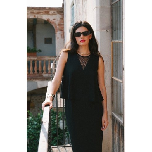 Stylove S422 sukienka ze wstawką z koronki czarna ze sklepu intimiti.pl w kategorii Sukienki - zdjęcie 187875571