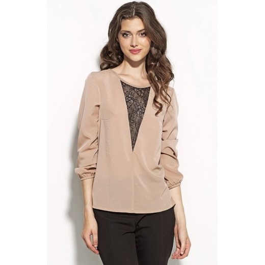*Nife B47 bluzka beż ze sklepu intimiti.pl w kategorii Bluzki damskie - zdjęcie 187876353