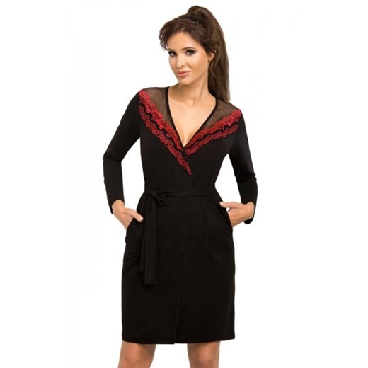 Donna Szlafrok Jasmine Black ze sklepu intimiti.pl w kategorii Szlafroki damskie - zdjęcie 187876390
