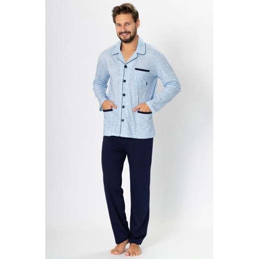 M-Max Ambroży 196 piżama męska jasny jeans ze sklepu intimiti.pl w kategorii Piżamy męskie - zdjęcie 187876563