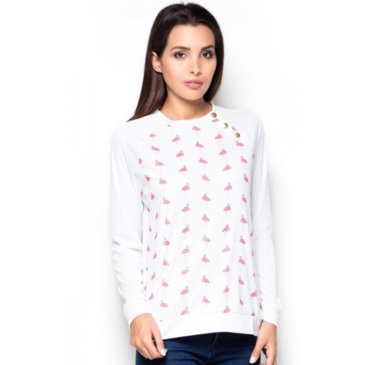 Katrus K405 bluza flamingi ze sklepu intimiti.pl w kategorii Bluzy damskie - zdjęcie 187876633
