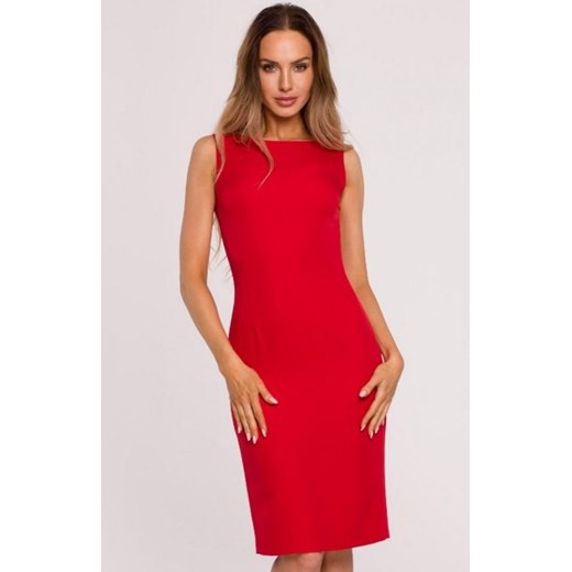 Elegancka ołówkowa sukienka czerwona M667 ze sklepu intimiti.pl w kategorii Sukienki - zdjęcie 187876844