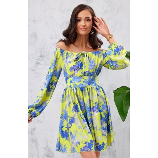 Kwiatowa sukienka hiszpanka 0360/F48 ze sklepu intimiti.pl w kategorii Sukienki - zdjęcie 187877023