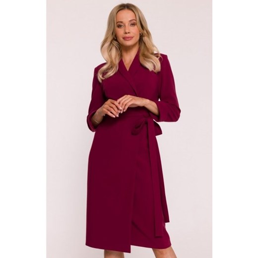 Stylove S415 sukienka szmizjerka bordowa ze sklepu intimiti.pl w kategorii Sukienki - zdjęcie 187877354