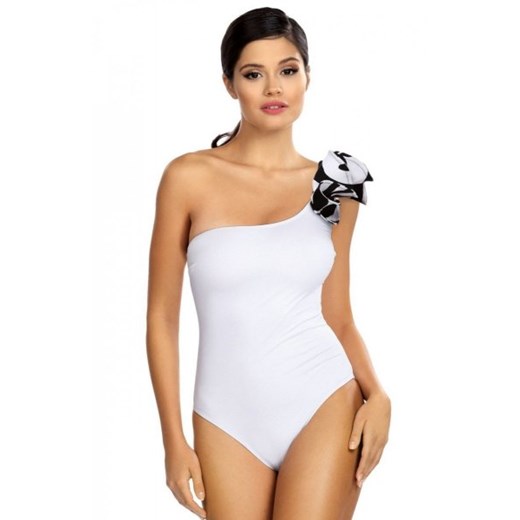 Asymetryczny kostium kąpielowy z falbaną L4429/1 ze sklepu intimiti.pl w kategorii Stroje kąpielowe - zdjęcie 187877980