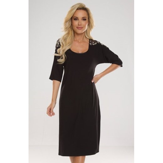 De Lafense Ramona 616 koszulka damska czarna ze sklepu intimiti.pl w kategorii Koszule nocne - zdjęcie 187878192