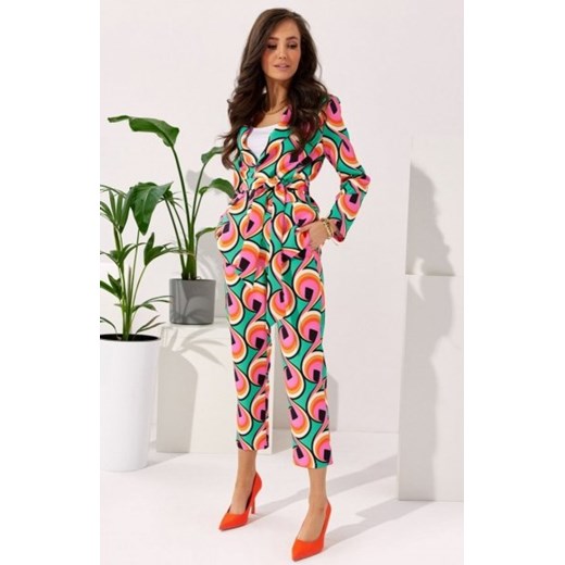 Eleganckie wzorzyste spodnie damskie 0018 B23 ze sklepu intimiti.pl w kategorii Spodnie damskie - zdjęcie 187878452