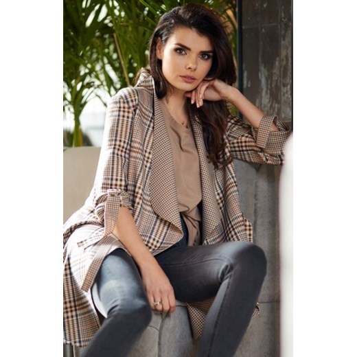 Oversizowa narzutka w kratę A366 ze sklepu intimiti.pl w kategorii Marynarki damskie - zdjęcie 187878772