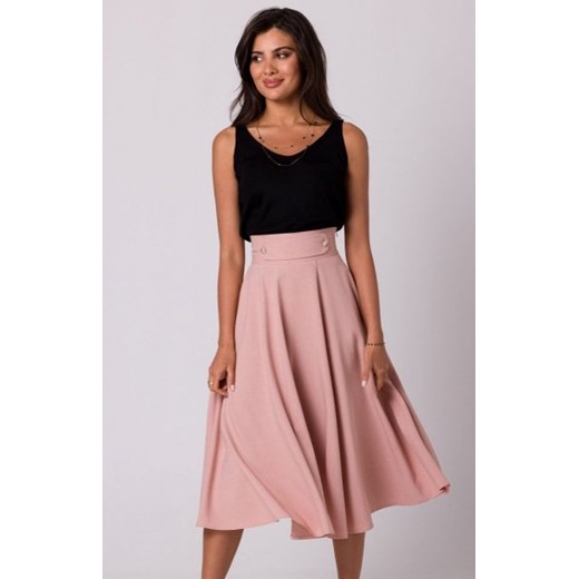 Bewear B265 spódnica midi rozkloszowana różowa ze sklepu intimiti.pl w kategorii Spódnice - zdjęcie 187878794