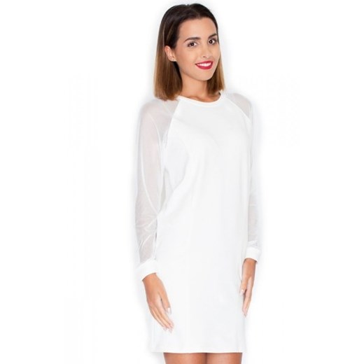 Katrus K332 sukienka ecru ze sklepu intimiti.pl w kategorii Sukienki - zdjęcie 187878860