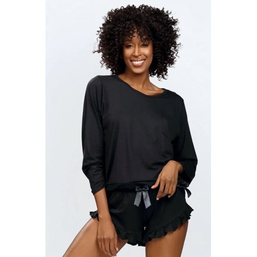 Dkaren Ronnie piżamka damska czarna ze sklepu intimiti.pl w kategorii Piżamy damskie - zdjęcie 187879433