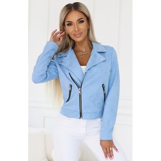 Numoco 481-3 zamszowa RAMONESKA z długim rękawkiem i zamkami ze sklepu intimiti.pl w kategorii Marynarki damskie - zdjęcie 187880491