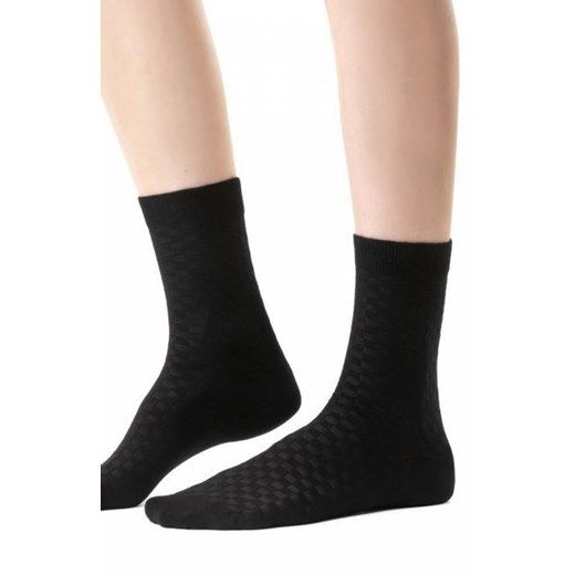 Steven art.125 Bamboo wzór kratka skarpety damskie ze sklepu intimiti.pl w kategorii Skarpetki damskie - zdjęcie 187880622