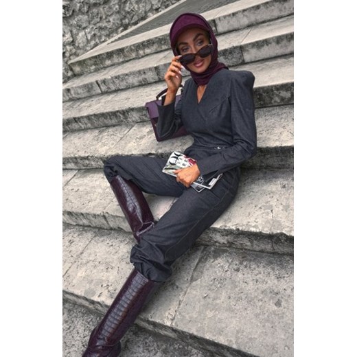 Moe kombinezon denim grafitowy M883 ze sklepu intimiti.pl w kategorii Kombinezony damskie - zdjęcie 187880864