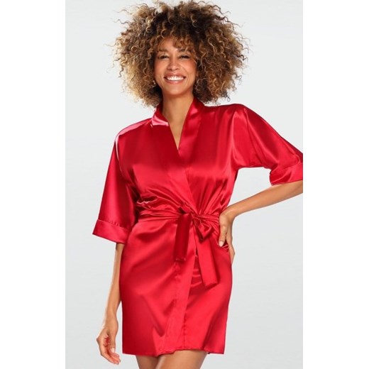 Dkaren 90 szlafrok damski red ze sklepu intimiti.pl w kategorii Szlafroki damskie - zdjęcie 187880911