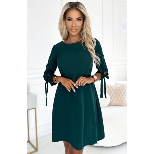 Numoco 195-11 ALICE trapezowa sukienka z kokardkami ze sklepu intimiti.pl w kategorii Sukienki - zdjęcie 187881280