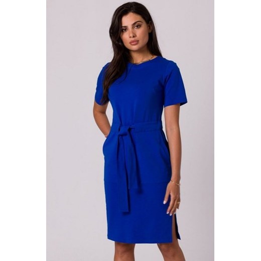 Bewear B263 dzienna bawełniana sukienka chabrowa ze sklepu intimiti.pl w kategorii Sukienki - zdjęcie 187881490