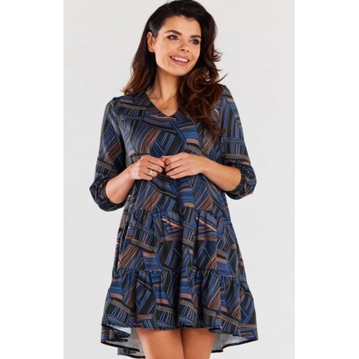 Awama oversizowa sukienka mini A469 navy ze sklepu intimiti.pl w kategorii Sukienki - zdjęcie 187881801
