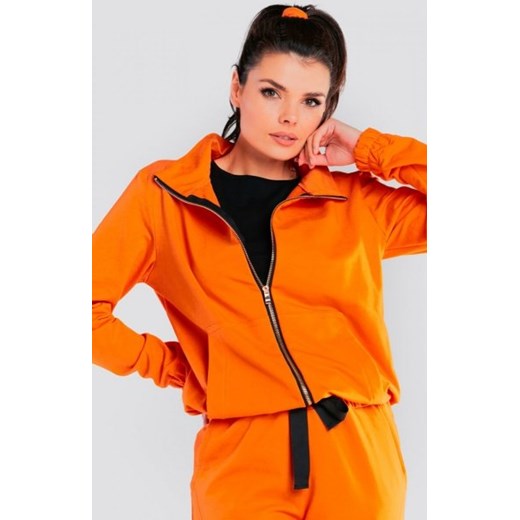 Oversizowa bluza z kapturem M246 orange ze sklepu intimiti.pl w kategorii Bluzy damskie - zdjęcie 187881810