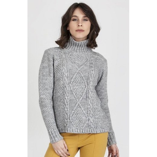 MKMSwetry Sweter Estelle SWE 121 Szary ze sklepu intimiti.pl w kategorii Swetry damskie - zdjęcie 187881861