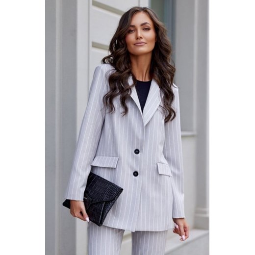 Roco jednorzędowa marynarka damska w paski jasna ze sklepu intimiti.pl w kategorii Marynarki damskie - zdjęcie 187881862
