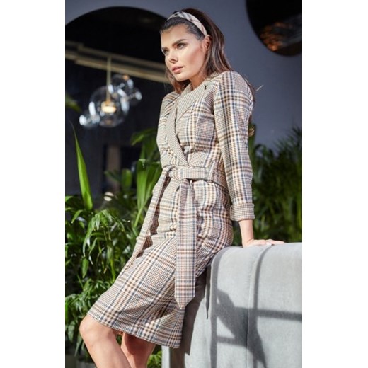 Elegancka sukienka w kratę A362 ze sklepu intimiti.pl w kategorii Sukienki - zdjęcie 187882012