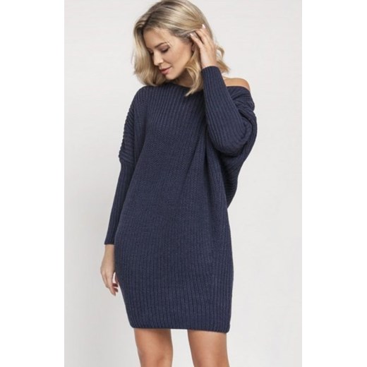 MKM SWE189 dzianinowa sukienka jeans ze sklepu intimiti.pl w kategorii Swetry damskie - zdjęcie 187882130