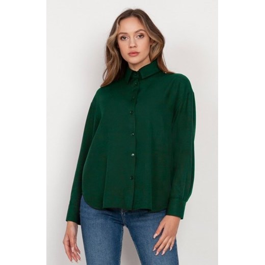 Koszula o swobodnym kroju zielona K116 ze sklepu intimiti.pl w kategorii Koszule damskie - zdjęcie 187882864