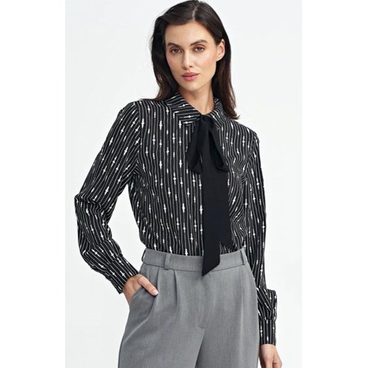 Bluzka z szafrą pod szyją wzór koralik ze sklepu intimiti.pl w kategorii Koszule damskie - zdjęcie 187883150