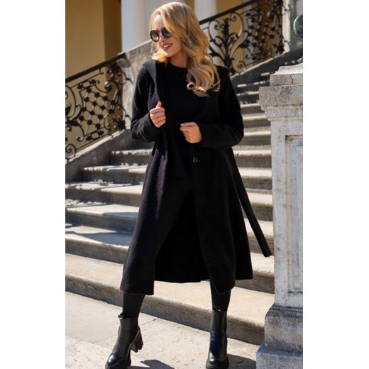 Awama A682 płaszcz damski z kapturem ze sklepu intimiti.pl w kategorii Płaszcze damskie - zdjęcie 187888334