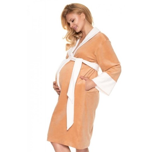 Miękki welurowy szlafrok damski 0201 ze sklepu intimiti.pl w kategorii Szlafroki damskie - zdjęcie 187888570