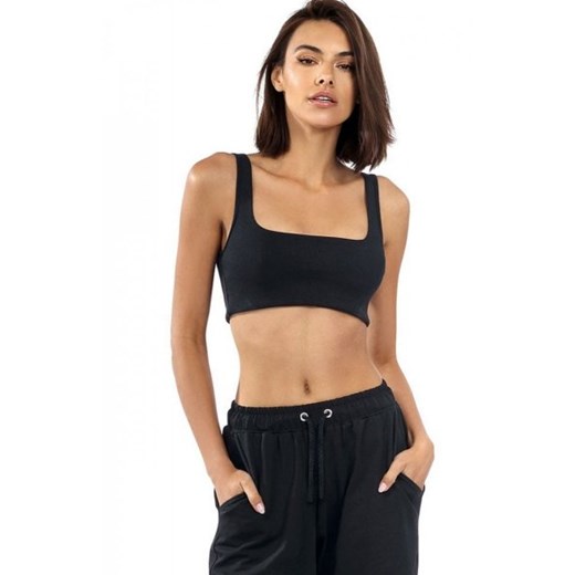 Czarny sportowy top damski F5518 ze sklepu intimiti.pl w kategorii Bluzki damskie - zdjęcie 187888750