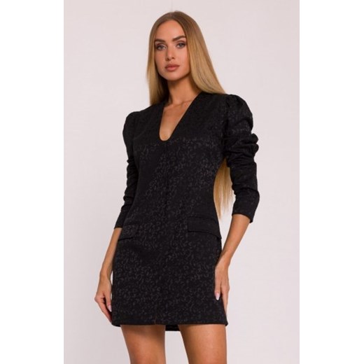 Moe żakardowa sukienka czarna M881 ze sklepu intimiti.pl w kategorii Sukienki - zdjęcie 187888800