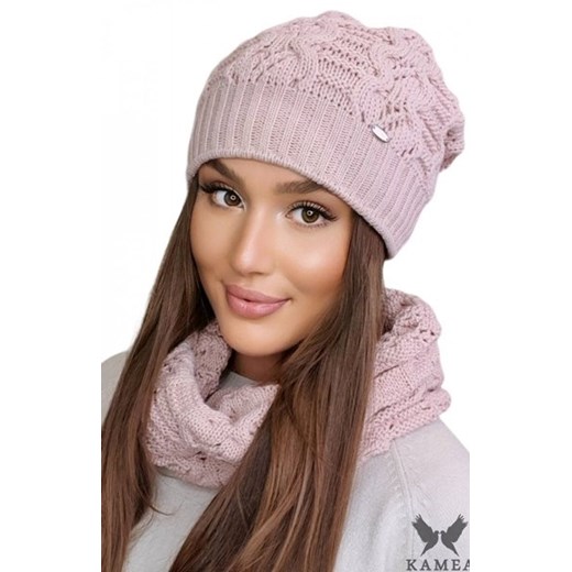 Kamea Kamila różowa czapka damska ze sklepu intimiti.pl w kategorii Czapki zimowe damskie - zdjęcie 187888940