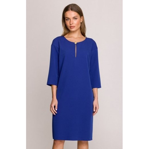 Stylove S394 sukienka z łezką w dekolcie chabrowa ze sklepu intimiti.pl w kategorii Sukienki - zdjęcie 187889264