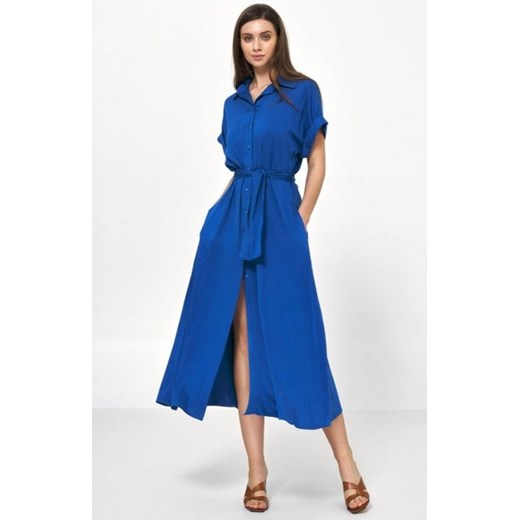 Nife s221 wiskozowa midi sukienka S221 ze sklepu intimiti.pl w kategorii Sukienki - zdjęcie 187889414