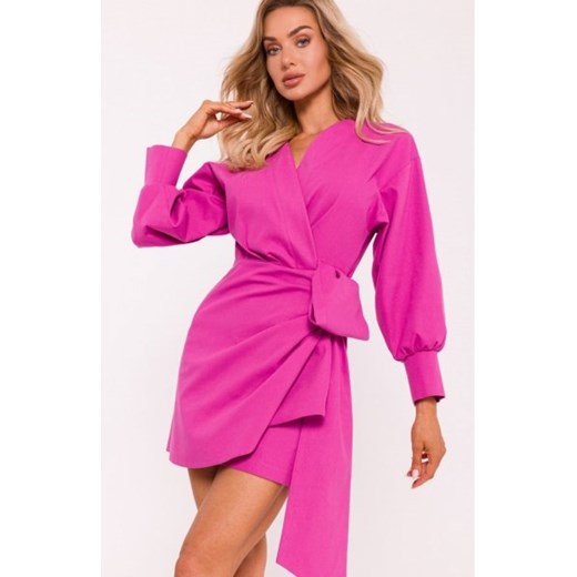 Moe sukienka mini z wiązaniem różowa M802 ze sklepu intimiti.pl w kategorii Sukienki - zdjęcie 187889604
