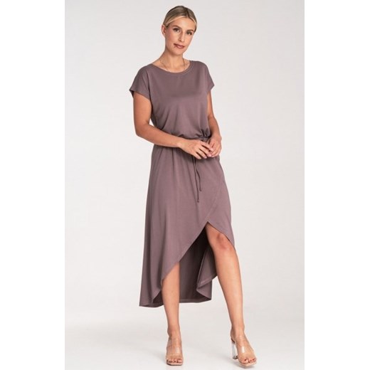 Figl M1041 brązowa sukienka damska ze sklepu intimiti.pl w kategorii Sukienki - zdjęcie 187889624