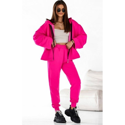 Dwuczęściowy komplet dresowy Suwak fuksja ze sklepu intimiti.pl w kategorii Dresy damskie - zdjęcie 187889891