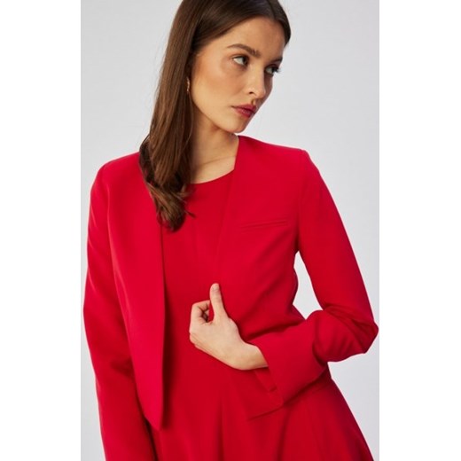 Stylove S368 krótka marynarka bez zapięcia czerwona ze sklepu intimiti.pl w kategorii Marynarki damskie - zdjęcie 187889972