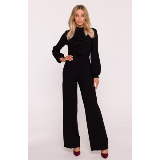 Stylove S420 kombinezon z żabotem czarny ze sklepu intimiti.pl w kategorii Kombinezony damskie - zdjęcie 187889993