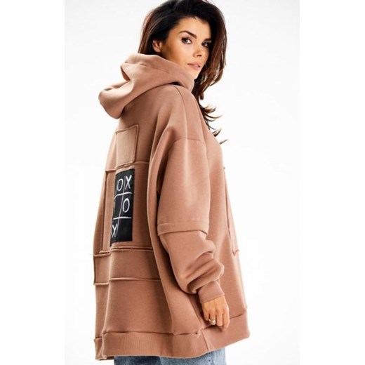 Oversizowa bluza z kapturem M332 ze sklepu intimiti.pl w kategorii Bluzy damskie - zdjęcie 187890231