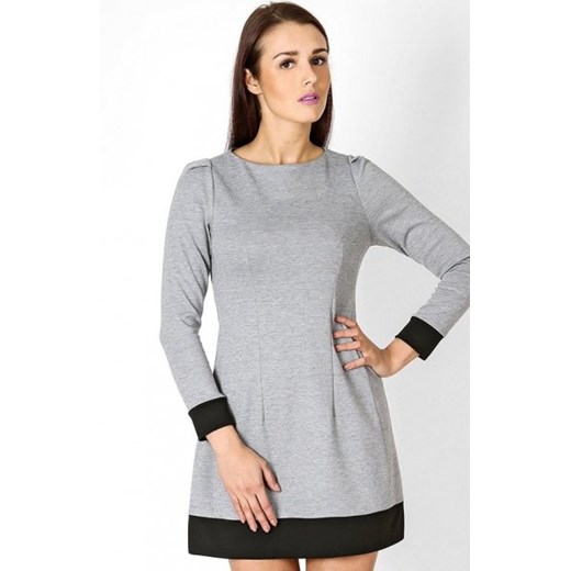 Vera Fashion Sylwia sukienka szara ze sklepu intimiti.pl w kategorii Sukienki - zdjęcie 187890282