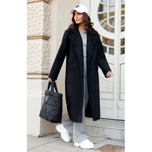 Roco oversizowy płaszcz damski czarny ze sklepu intimiti.pl w kategorii Płaszcze damskie - zdjęcie 187890471
