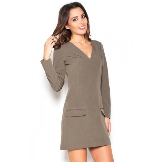 Katrus K373 sukienka oliwkowa ze sklepu intimiti.pl w kategorii Sukienki - zdjęcie 187891013