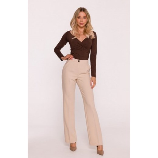 Stylove S418 spodnie garniturowe beżowe ze sklepu intimiti.pl w kategorii Spodnie damskie - zdjęcie 187891182