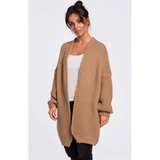 Krótki uniwersalny kardigan karmelowy BK037/2 ze sklepu intimiti.pl w kategorii Swetry damskie - zdjęcie 187891633