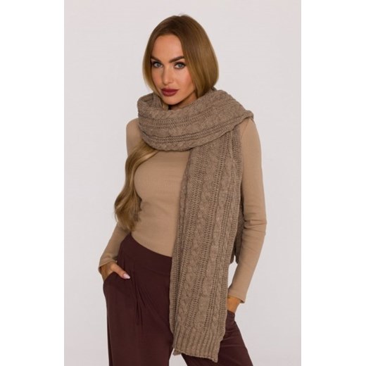 Moe szal damski splot warkocz beżowy M898 ze sklepu intimiti.pl w kategorii Szaliki i chusty damskie - zdjęcie 187891823